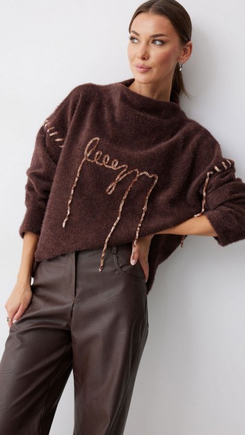 Люше Джемпер 4242 Коричневый фото 2