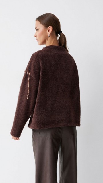 Люше Джемпер 4242 Коричневый фото 3