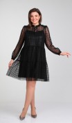 Milora Платье 1137 Черный + гусиная лапка фото 3