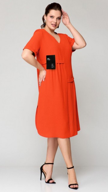 Мишель стиль Платье 1194  Оранжевый фото 2