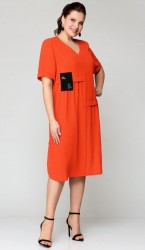  Платье 1194  Оранжевый