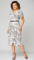  Платье 1289 Черно-бежевый2