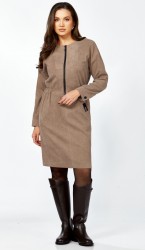  Платье 1331  Бежевый