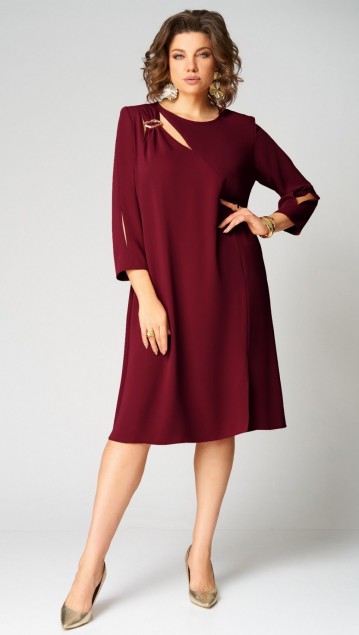 Мишель стиль Платье 1337 Винный фото 6