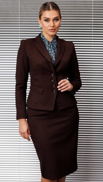 Мода Юрс Костюм 2224 Коричневый фото 3