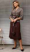 Мода Юрс Комплект 25-2618-0 Каштан + бежевый фото 6