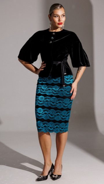 Мода Юрс Костюм 25-2623 Бирюзовый фото 3