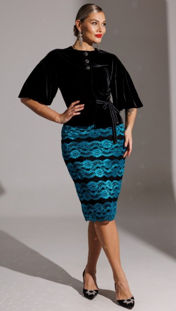 Мода Юрс Костюм 25-2623 Бирюзовый 