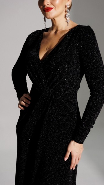 Мода Юрс Платье 25-2879 Черный фото 4