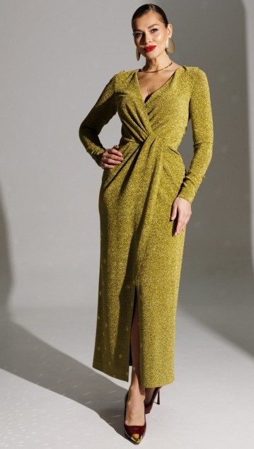 Мода Юрс Платье 25-2879 Золото фото 3