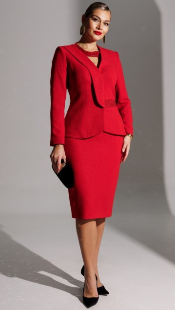 Мода Юрс Костюм 25-2888 Красный 