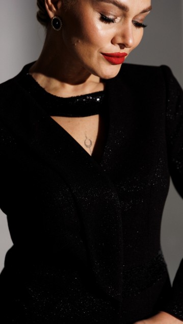 Мода Юрс Костюм 25-2888 Черный фото 4