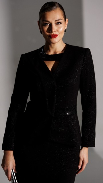 Мода Юрс Костюм 25-2888 Черный фото 6