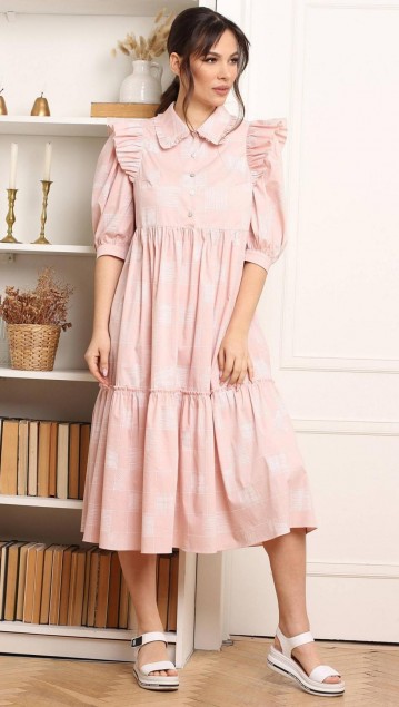 Мода Юрс Платье 2662 Розовый 