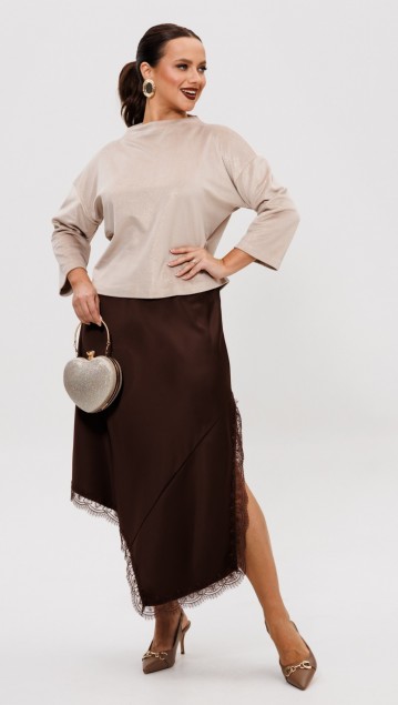 Мублиз Костюм 302 Бежевый + шоколад 