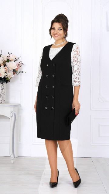 NINELE Сарафан 7443 Угольный фото 2