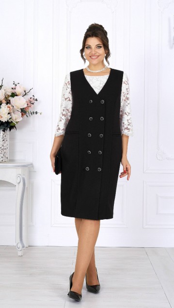 NINELE Сарафан 7443 Угольный 