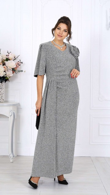 NINELE Платье 7509  Серебро фото 3