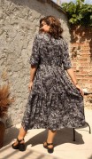 Romanovich Платье 1-2373 Черный\крупные листики фото 5