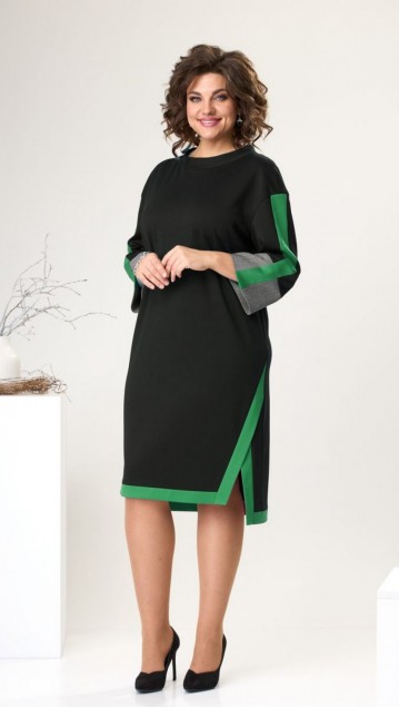 Romanovich Платье 1-2465 Чёрный/зеленый фото 4