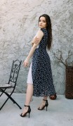 Sandyna Платье 13976 Синий + мелкий горох фото 3