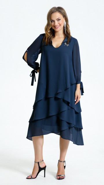 Teza Платье 1461 Темно-синий 