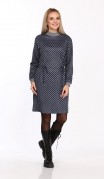 Vilena fashion Платье 765 Темно-синий меланж + серый фото 3