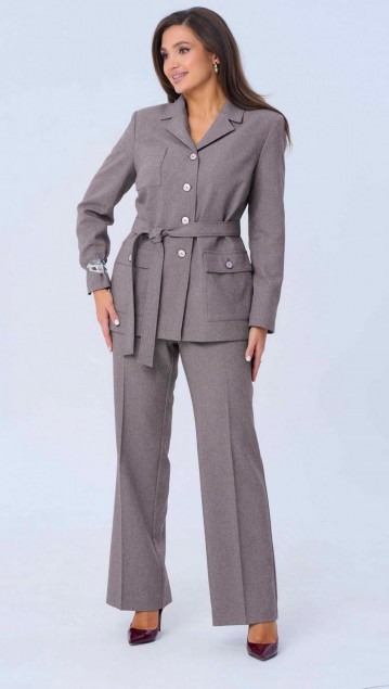 Vilena fashion Костюм 978 серо-розовый 